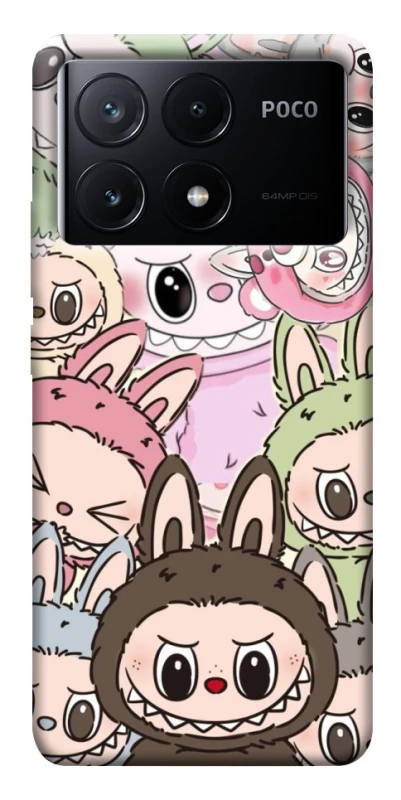 Чохол на Xiaomi Poco X6 All Labubu 3 фото 1 з 1