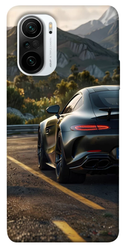 Чехол на Xiaomi Redmi K40 / K40 Pro / K40 Pro+ / Poco F3 Car in the mountains фото 1 из 1