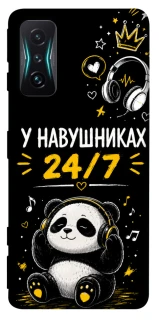 Чехол на Xiaomi Redmi K50 Gaming У навушниках 24/7 фото 1 из 1