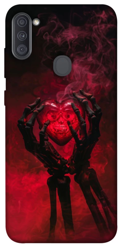 Чохол на Samsung Galaxy A11 Heart in the hands of a skeleton фото 1 з 1