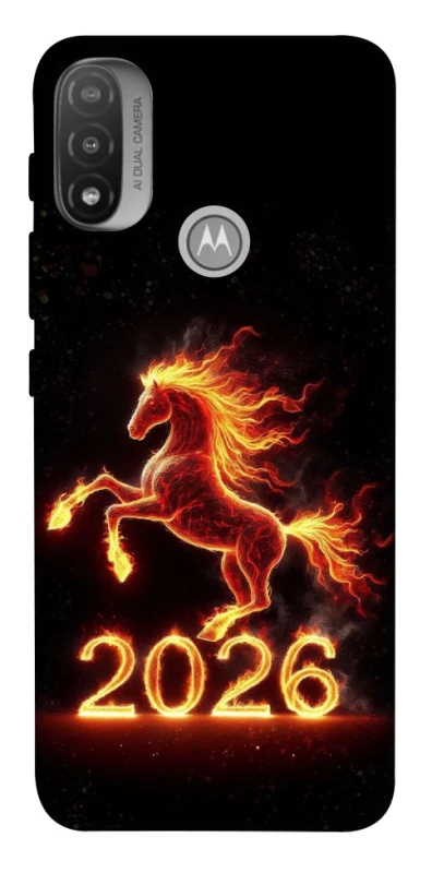 Чохол на Motorola Moto E20 Red Fire Horse ver.1 фото 1 з 1