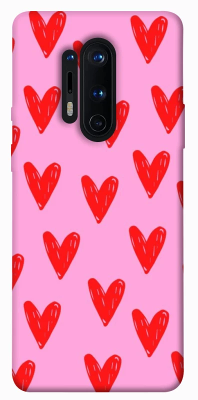 Чехол на OnePlus 8 Pro Red hearts 2 фото 1 из 1