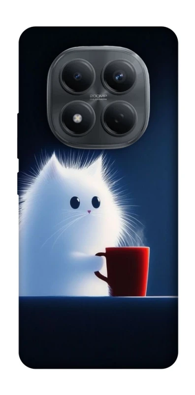 Чехол на Xiaomi Redmi Note 15 Pro 4G Чехол кот с кофе фото 1 из 1