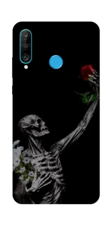 Чехол на Huawei P30 lite Skeleton vs Rose фото 1 из 1