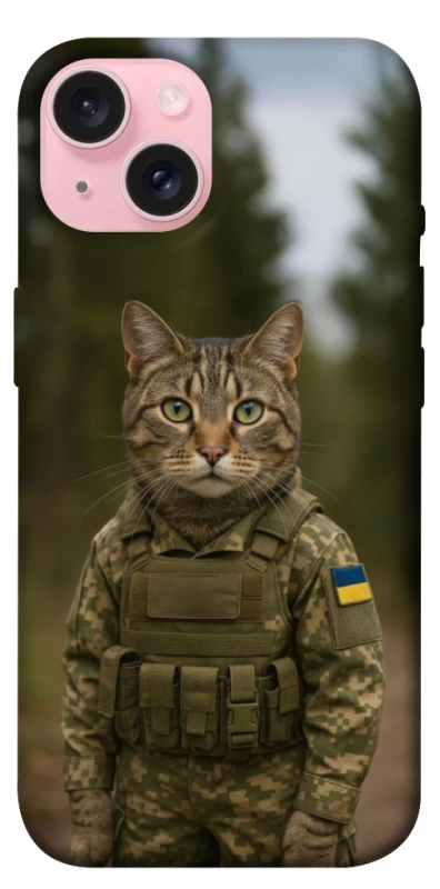 Чехол на Apple iPhone 15 (6.1") Кот защитник фото 1 из 1