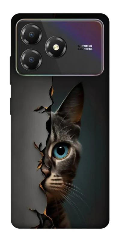 Чехол на ZTE Blade A36 Кот-подглядыватель v2 фото 1 из 1