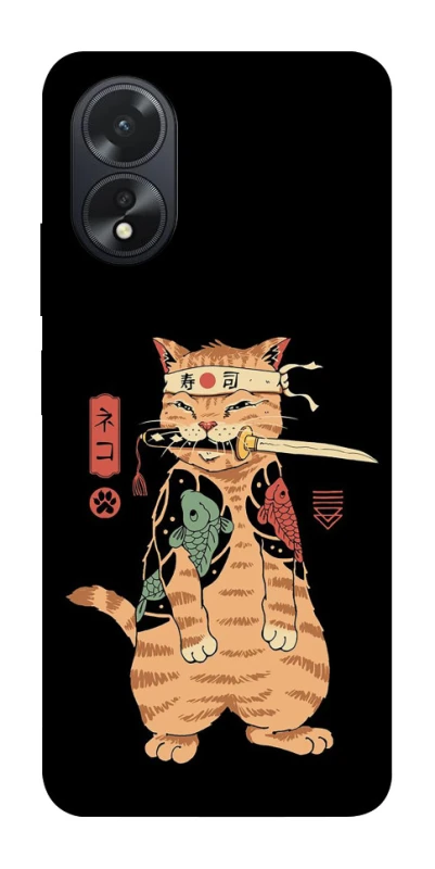 Чехол на Oppo A18 Кот-самурай фото 1 из 1