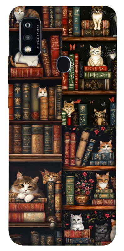 Чехол на ZTE Blade A51 Cats & Books фото 1 из 1