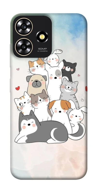 Чохол на ZTE Blade A73 4G Funny Pets ver.2 фото 1 з 1