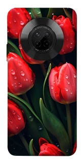 Чохол на Huawei Y9a Червоні тюльпани фото 1 з 1