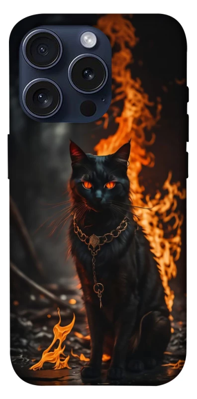 Чехол на Apple iPhone 15 Pro (6.1") Огненный кот фото 1 из 1