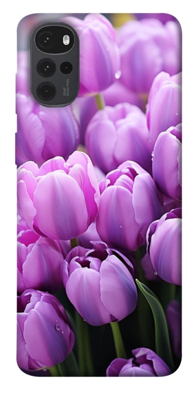 Чехол на Motorola Moto G22 Фиолетовые тюльпаны фото 1 из 1