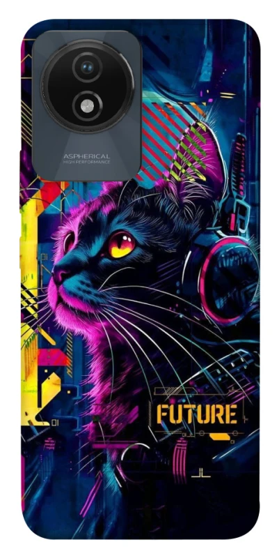 Чехол на Vivo Y02 Cyber Cat v2 фото 1 из 1