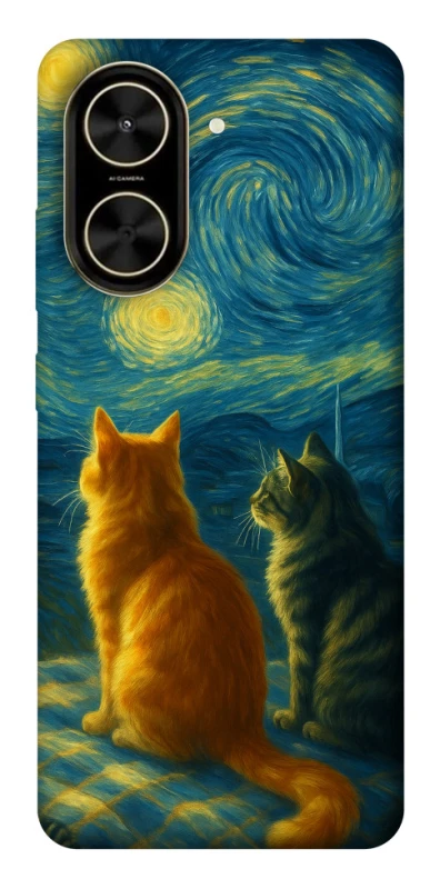 Чохол на Xiaomi Poco C71 Cats under the stars фото 1 з 1