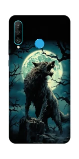 Чехол на Huawei P30 lite Волк под луной фото 1 из 1