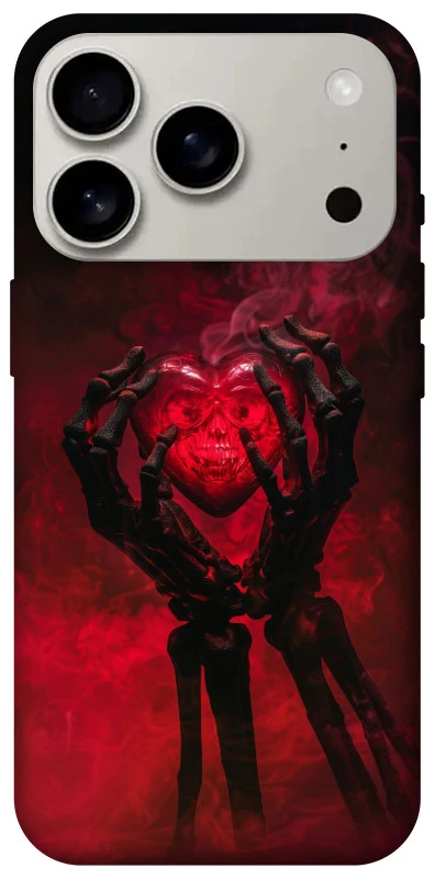 Чохол на Apple iPhone 17 Pro (6.3") Heart in the hands of a skeleton фото 1 з 1