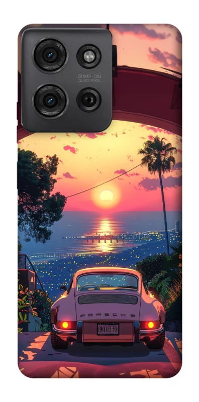 Чохол на Motorola Moto G75 Porsche at sunset фото 1 з 1