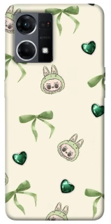Чохол на Oppo Reno 7 4G Labubu Green Heart фото 1 з 1