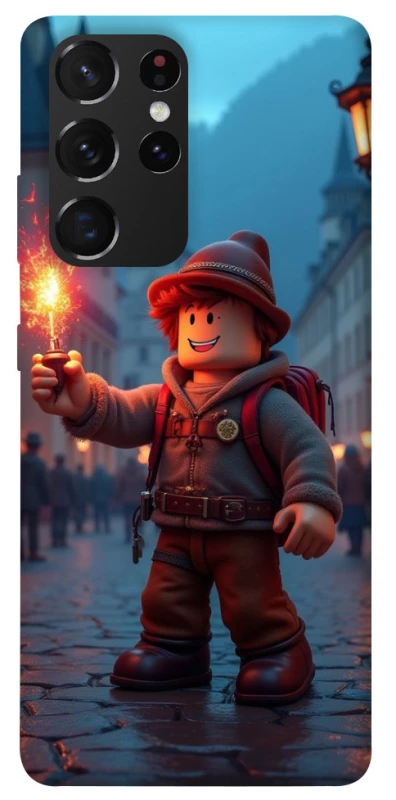 Чохол на Samsung Galaxy S21 Ultra Roblox Fire Logo Blue Flames фото 1 з 1