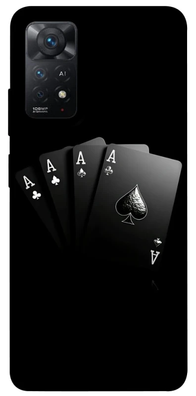 Чехол на Xiaomi Redmi Note 12 Pro 4G Black Cards фото 1 из 1