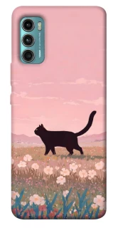 Чехол на Motorola Moto G60 cat on a field фото 1 из 1