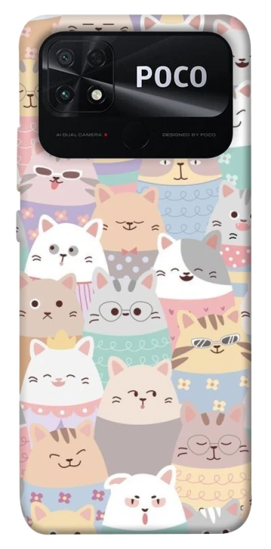 Чохол на Xiaomi Poco C40 Funny Kittens ver.2 фото 1 з 1
