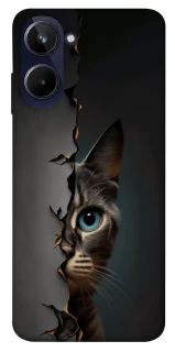 Чехол на Realme 10 4G Кот-подглядыватель v2 фото 1 из 1