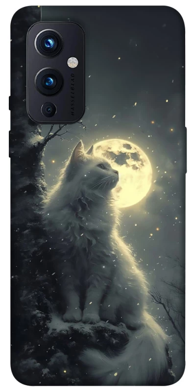 Чехол на OnePlus 9 Кот под луной фото 1 из 1