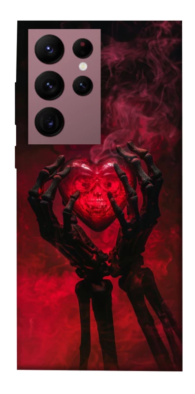 Чохол на Samsung Galaxy S22 Ultra Heart in the hands of a skeleton фото 1 з 1