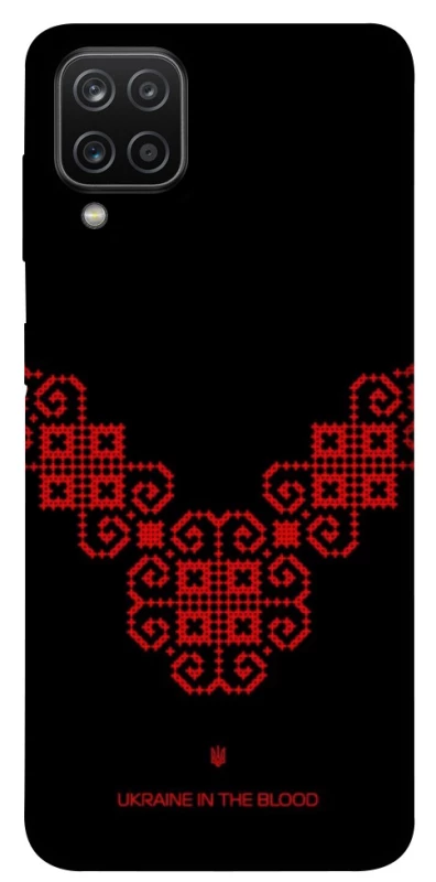 Чохол на Samsung Galaxy A12 Чорно-червона вишиванка фото 1 з 1
