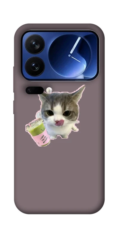 Чехол на Xiaomi 17 Pro cat matcha фото 1 из 1