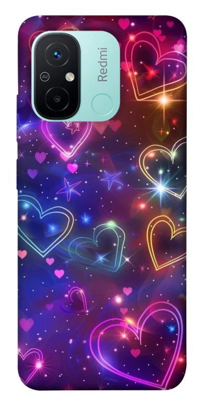 Чохол на Xiaomi Redmi 12C / Poco C55 Drawn hearts фото 1 з 1