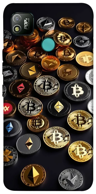 Чехол на TECNO POP 4 Many coins фото 1 из 1