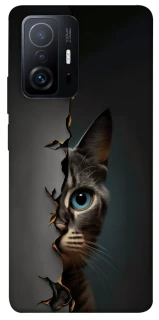 Чехол на Xiaomi 11T / 11T Pro Кот-подглядыватель v2 фото 1 из 1