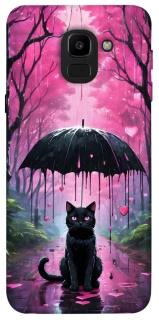 Чохол на Samsung J600F Galaxy J6 (2018) Black cat фото 1 з 1