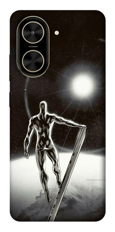 Чохол на Xiaomi Poco C71 Срібний серфер фото 1 з 1