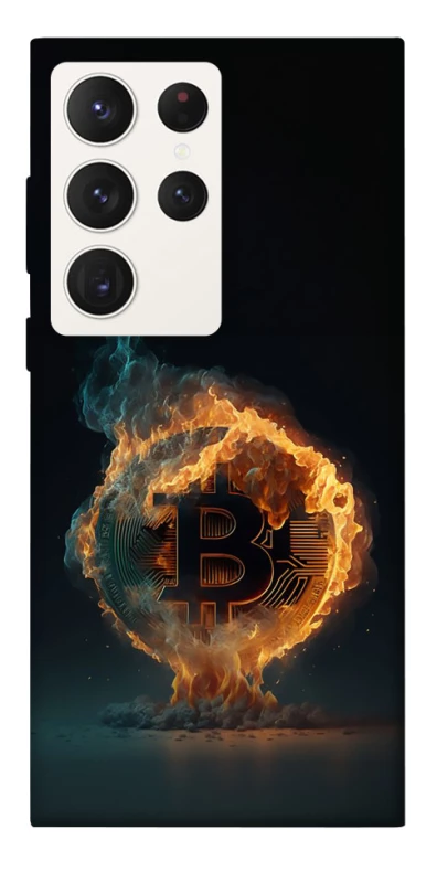 Чохол на Samsung Galaxy S23 Ultra Fire Bitcoin фото 1 з 1