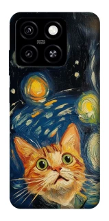Чехол на ZTE Blade A55 4G paint cat фото 1 из 1