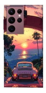 Чехол на Samsung Galaxy S22 Ultra Porsche at sunset фото 1 из 1