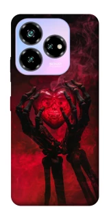 Чехол на ZTE Nubia V60 Desing Heart in the hands of a skeleton фото 1 из 1