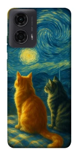 Чохол на Motorola Moto G04 Cats under the stars фото 1 Чохол на Motorola Moto G04 Cats under the stars фото 1 з 1