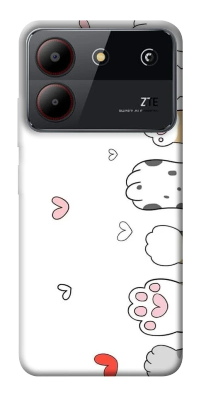 Чехол на ZTE Blade A54 4G Paws фото 1 из 1
