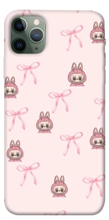 Чехол на Apple iPhone 11 Pro Max (6.5") Pink bows and Labubus фото 1 из 1