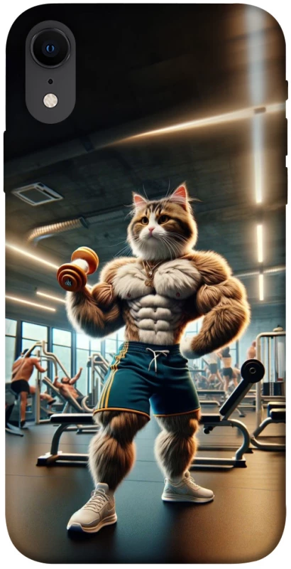 Чехол на Apple iPhone XR (6.1") Качок кот фото 1 из 1