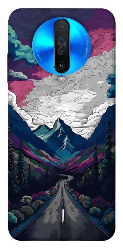 Чехол на Xiaomi Redmi K30 Нарисованные горы фото 1 из 1