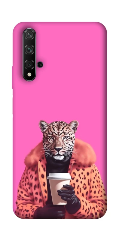 Чохол на Huawei Honor 20 / Nova 5T Леопард з кавою фото 1 з 1