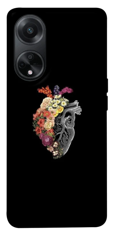 Чохол на Oppo A58 4G Heart with flowers фото 1 з 1