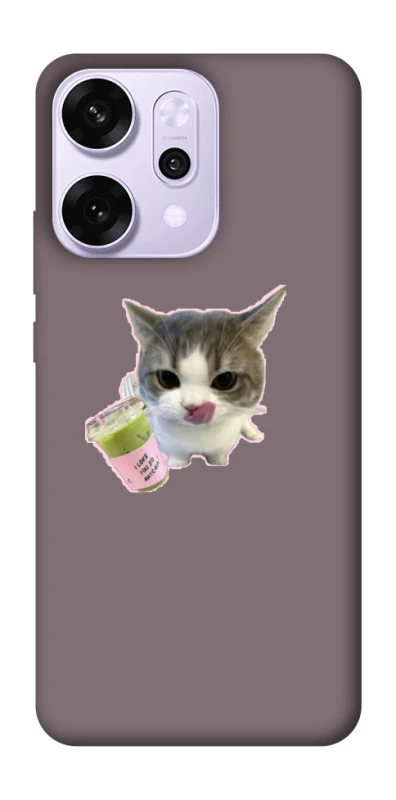 Чехол на Oppo Reno 14 Pro cat matcha фото 1 из 1