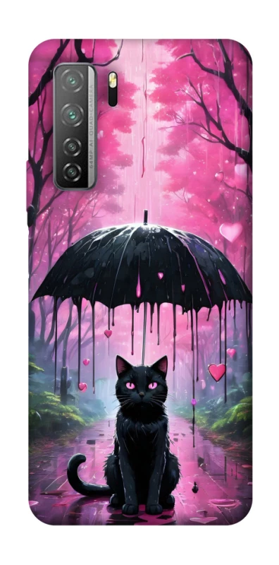 Чохол на Huawei Nova 7 SE Black cat фото 1 з 1