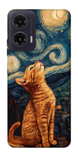 Чехол на Motorola Moto G35 van gogh cat фото 1 из 1